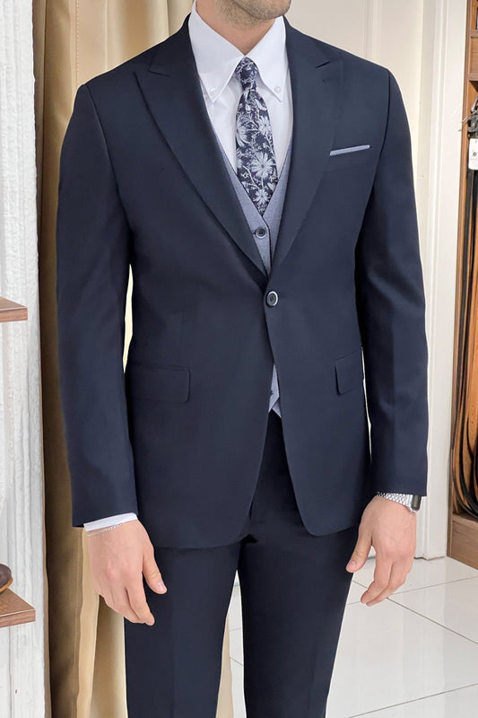 3 Piece Navy Blue Suit