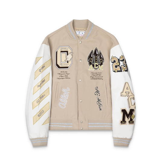 AC Milan x Off-White Beige Varsity Jacket