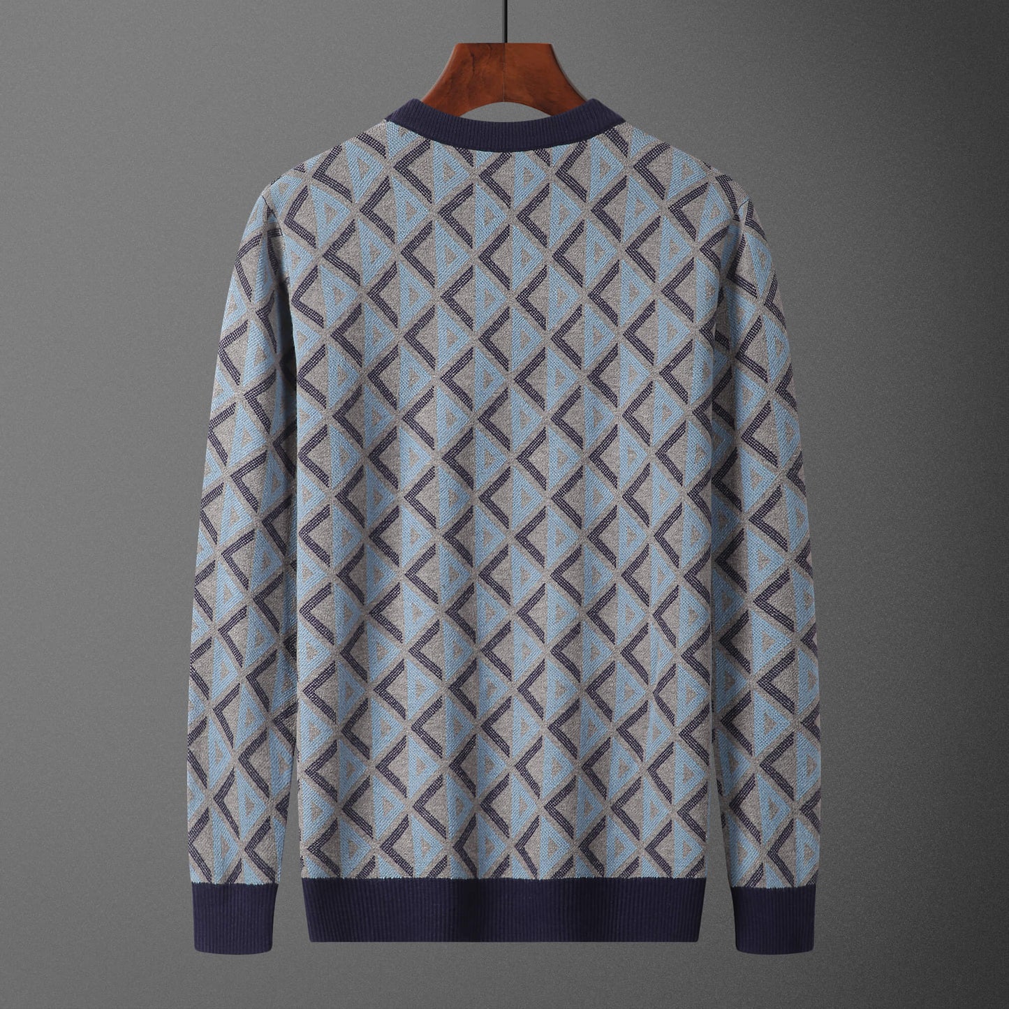 Christian Dior Jacquard Blue Sweater