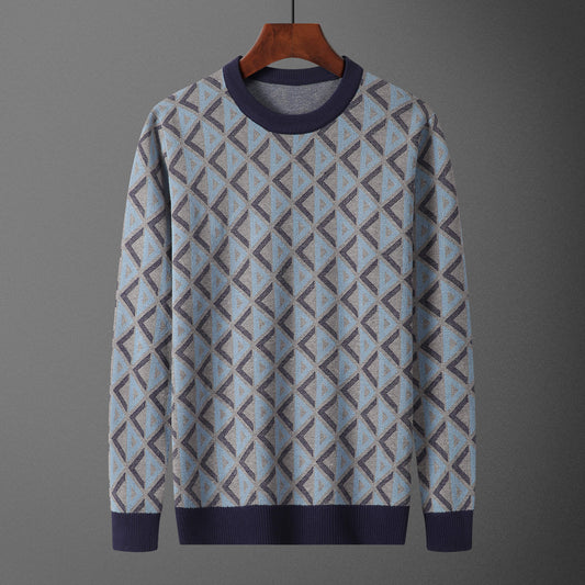 Christian Dior Jacquard Blue Sweater