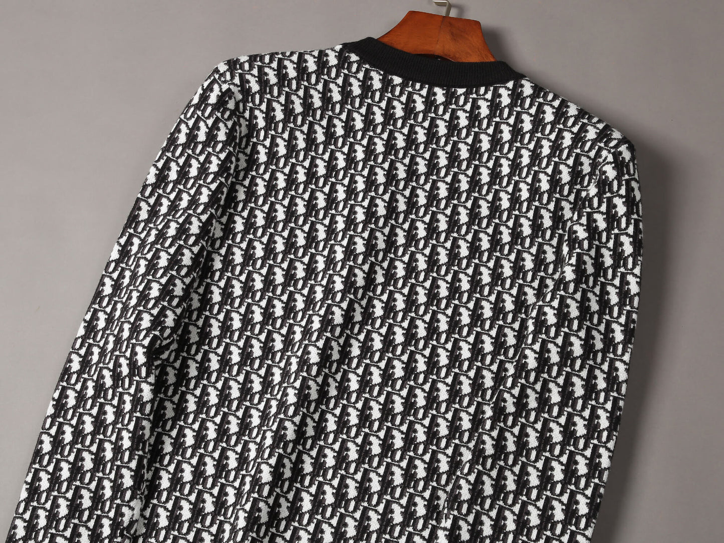 Christian Dior Men's Oblique Black White Sweater