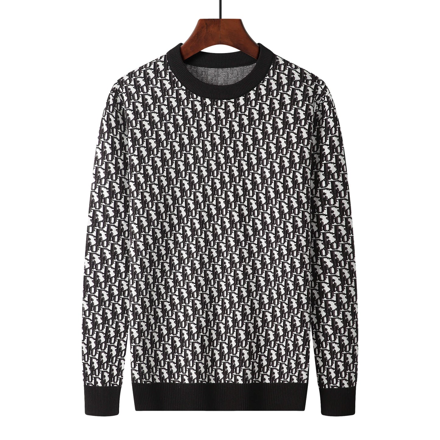 Christian Dior Men's Oblique Black White Sweater