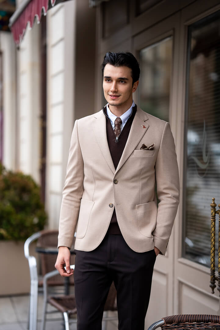 Classic Men's Beige Blazer