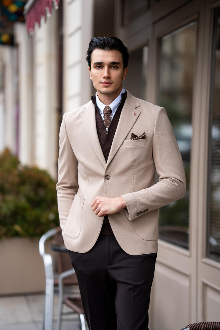 Classic Men's Beige Blazer