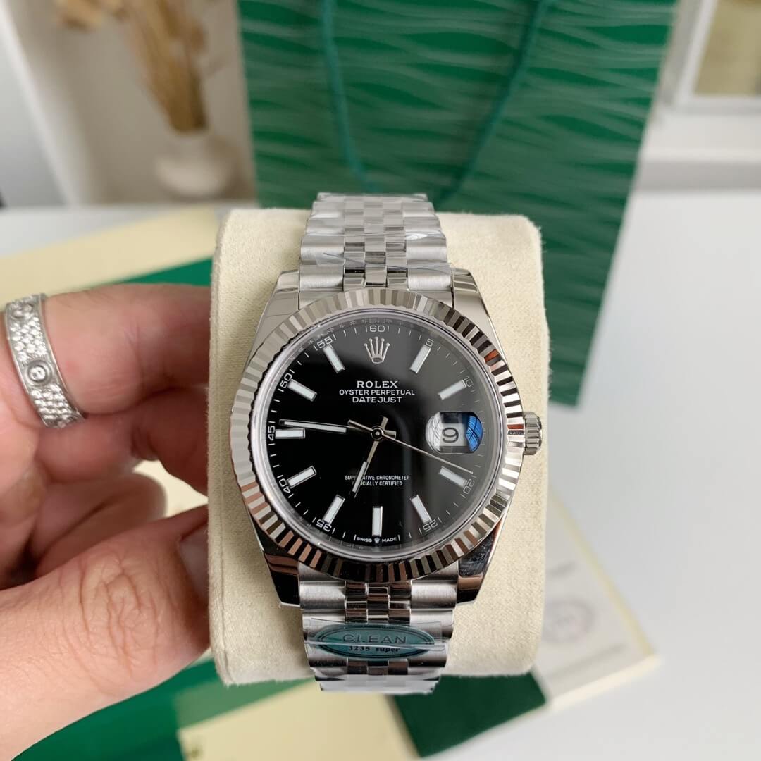 Datejust 41 Oyster41 mm, Oysterstahl und Weißgold