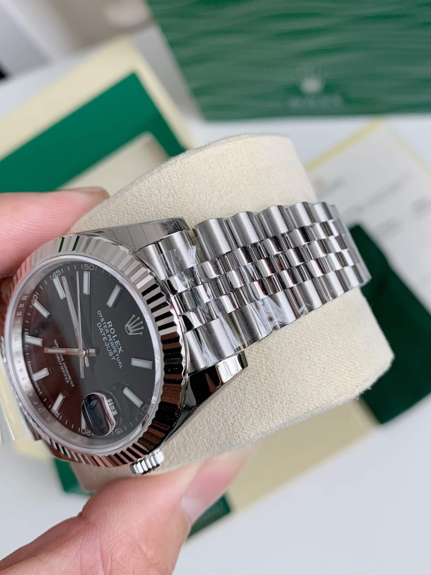 Datejust 41 Oyster41 mm, Oystersteel și Aur alb