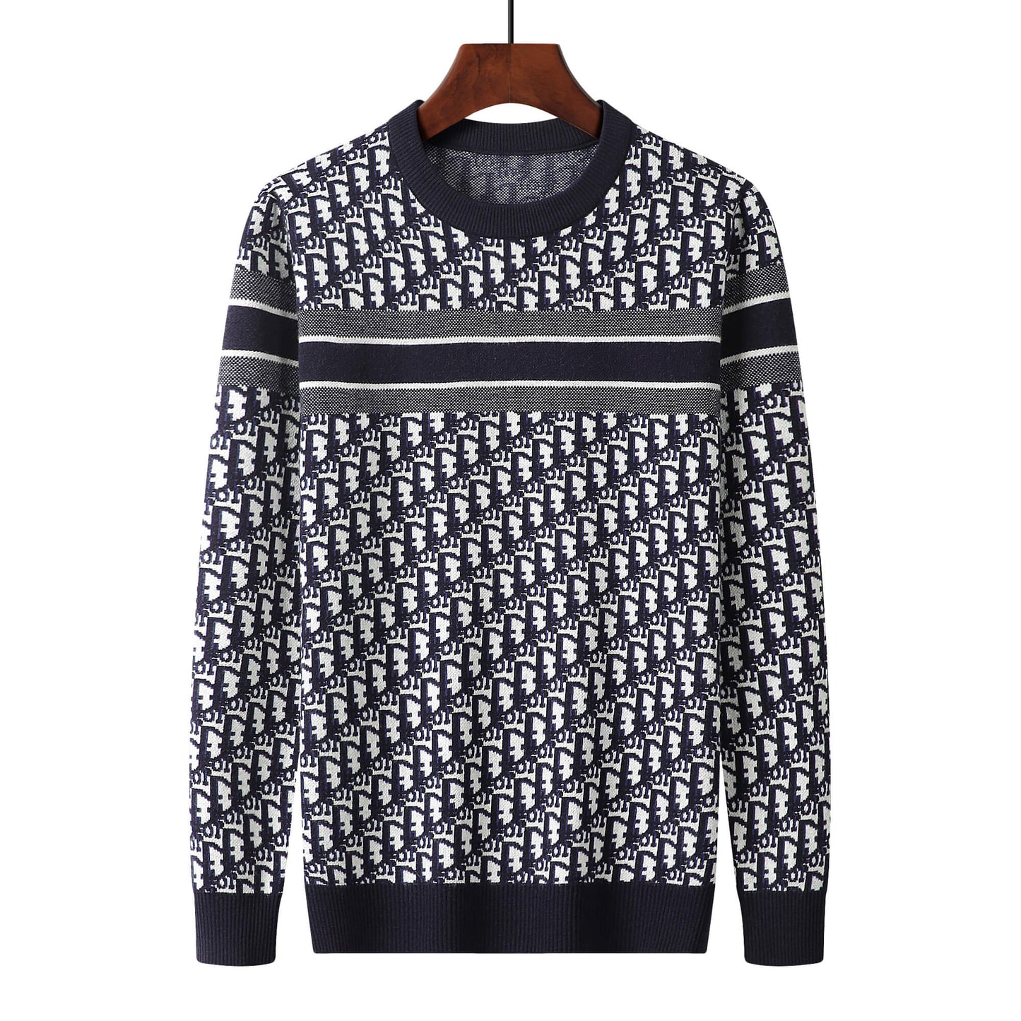 Dior Oblique Motif Navy Blue Sweater