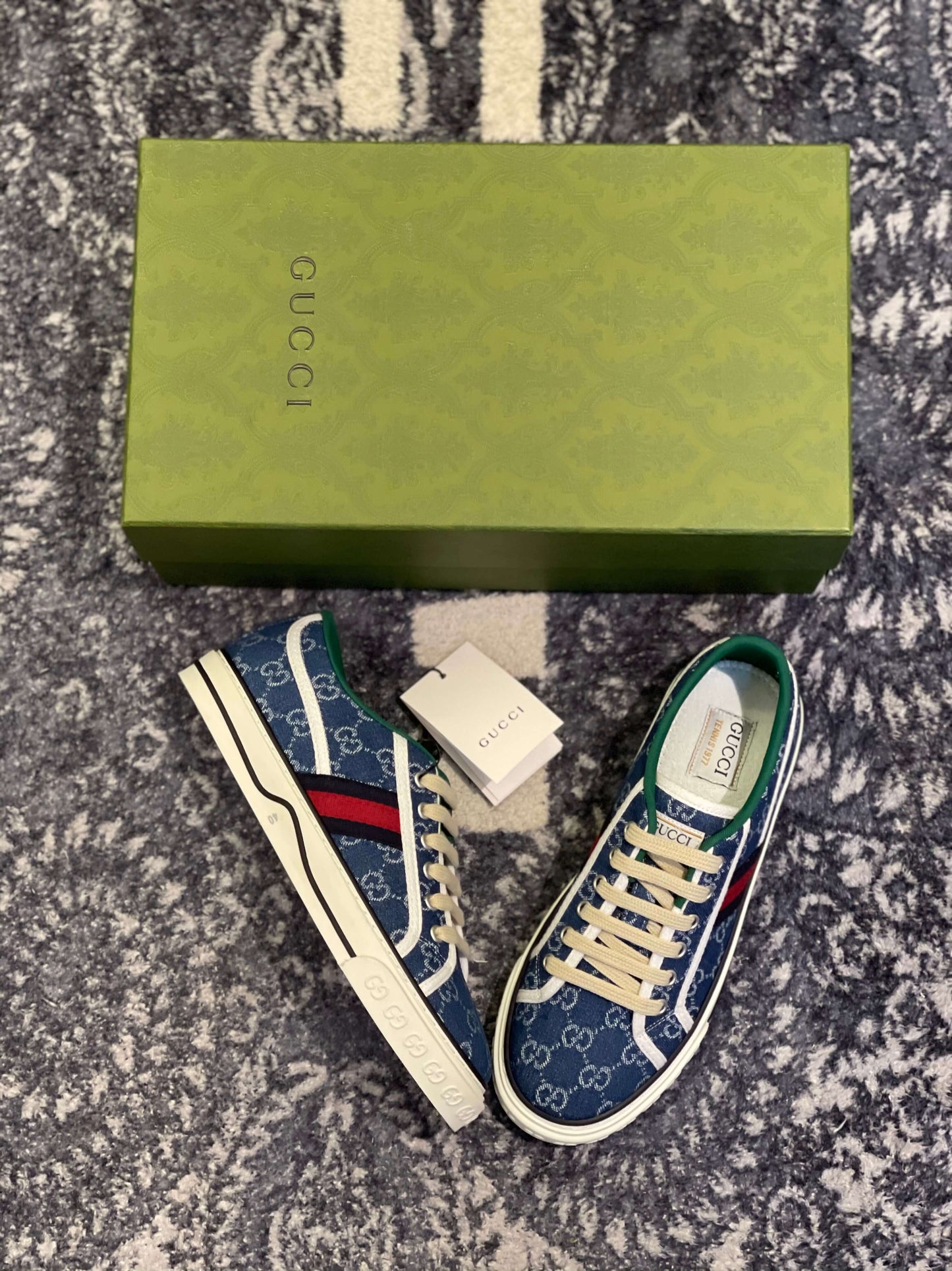 Gucci Tennis 1977 Blue Denim  Sneakers