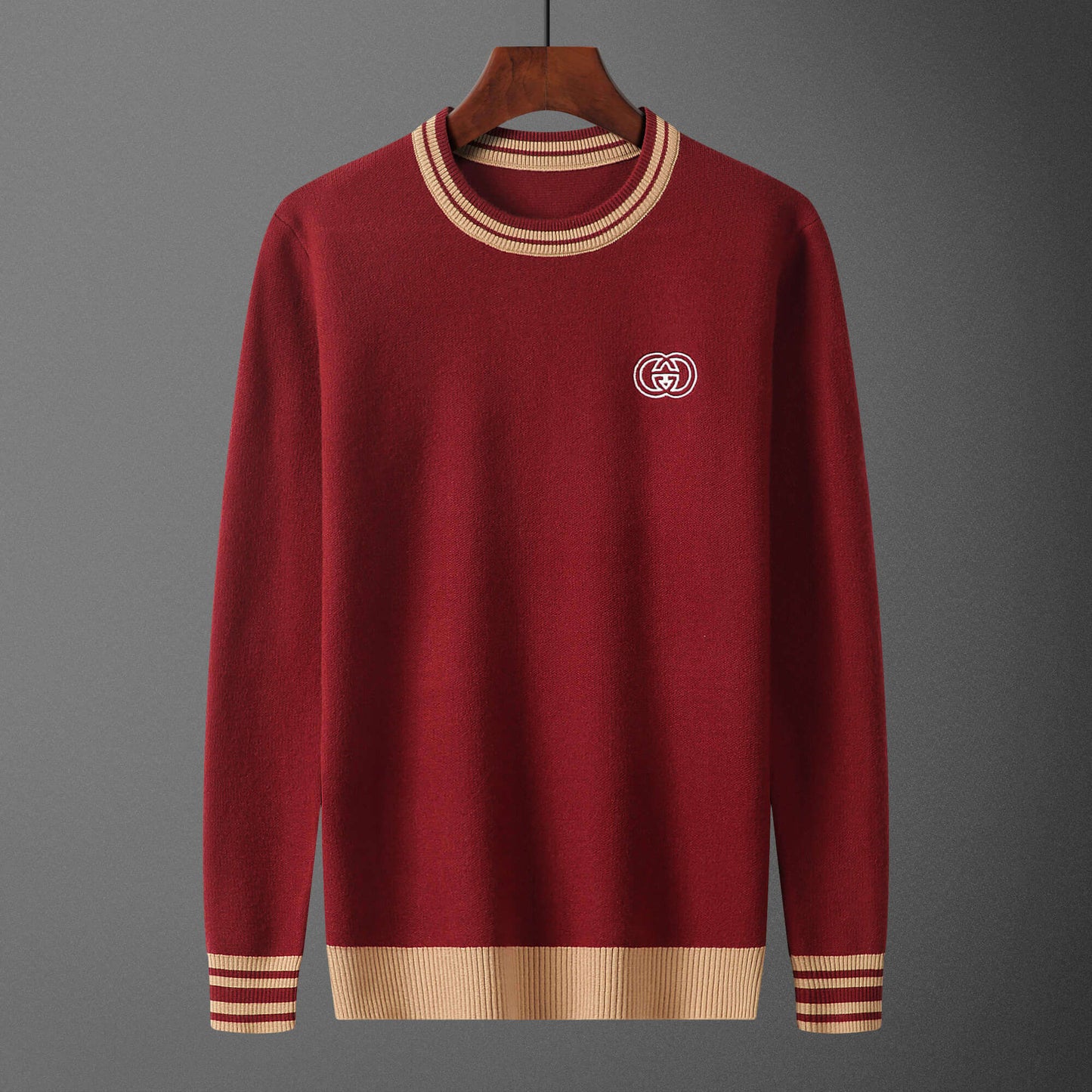 Gucci Interlocking G Burgundy Wool Sweater