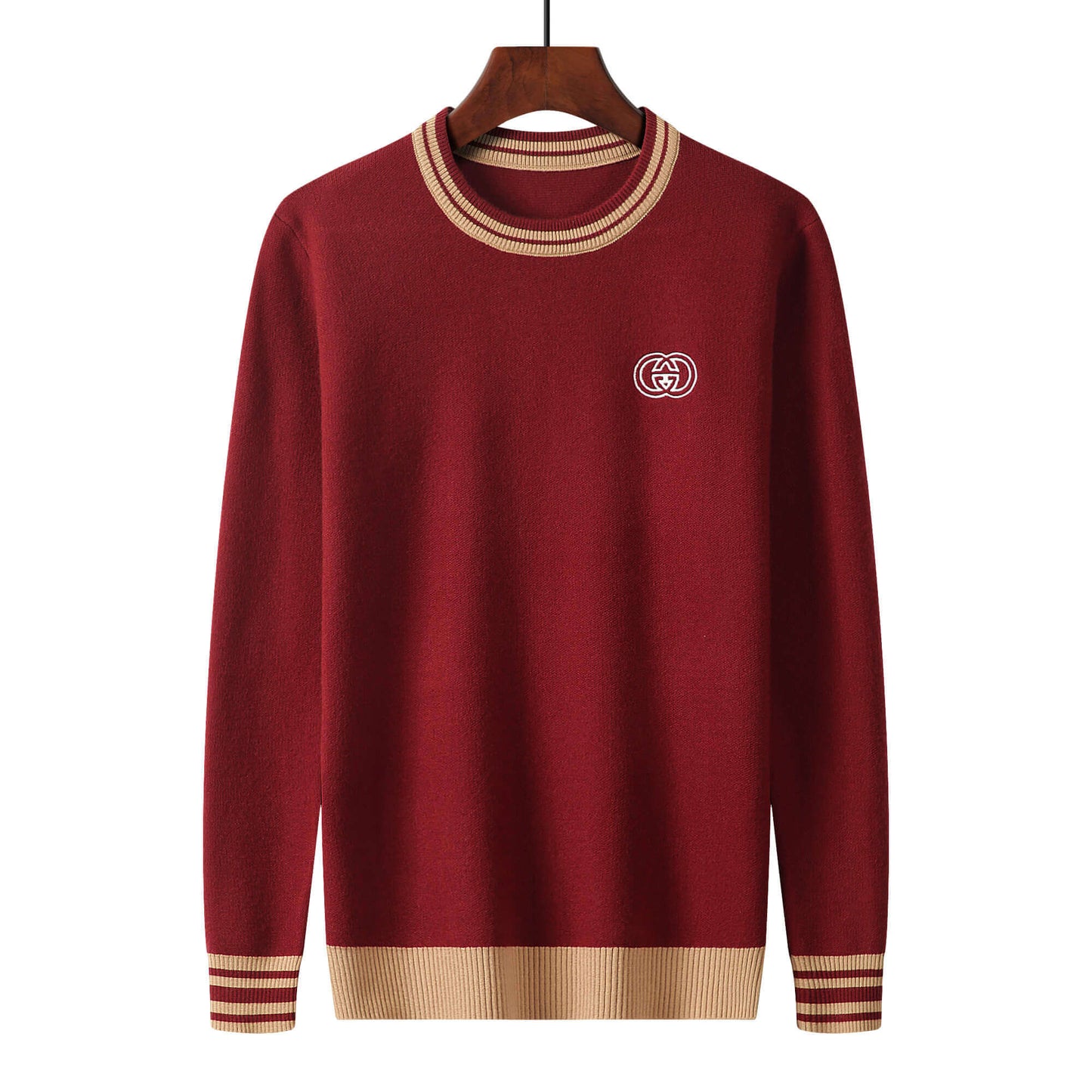 Gucci Interlocking G Burgundy Wool Sweater