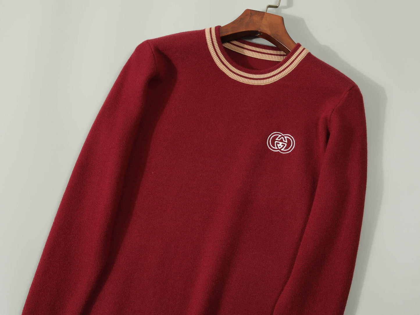 Gucci Interlocking G Burgundy Wool Sweater