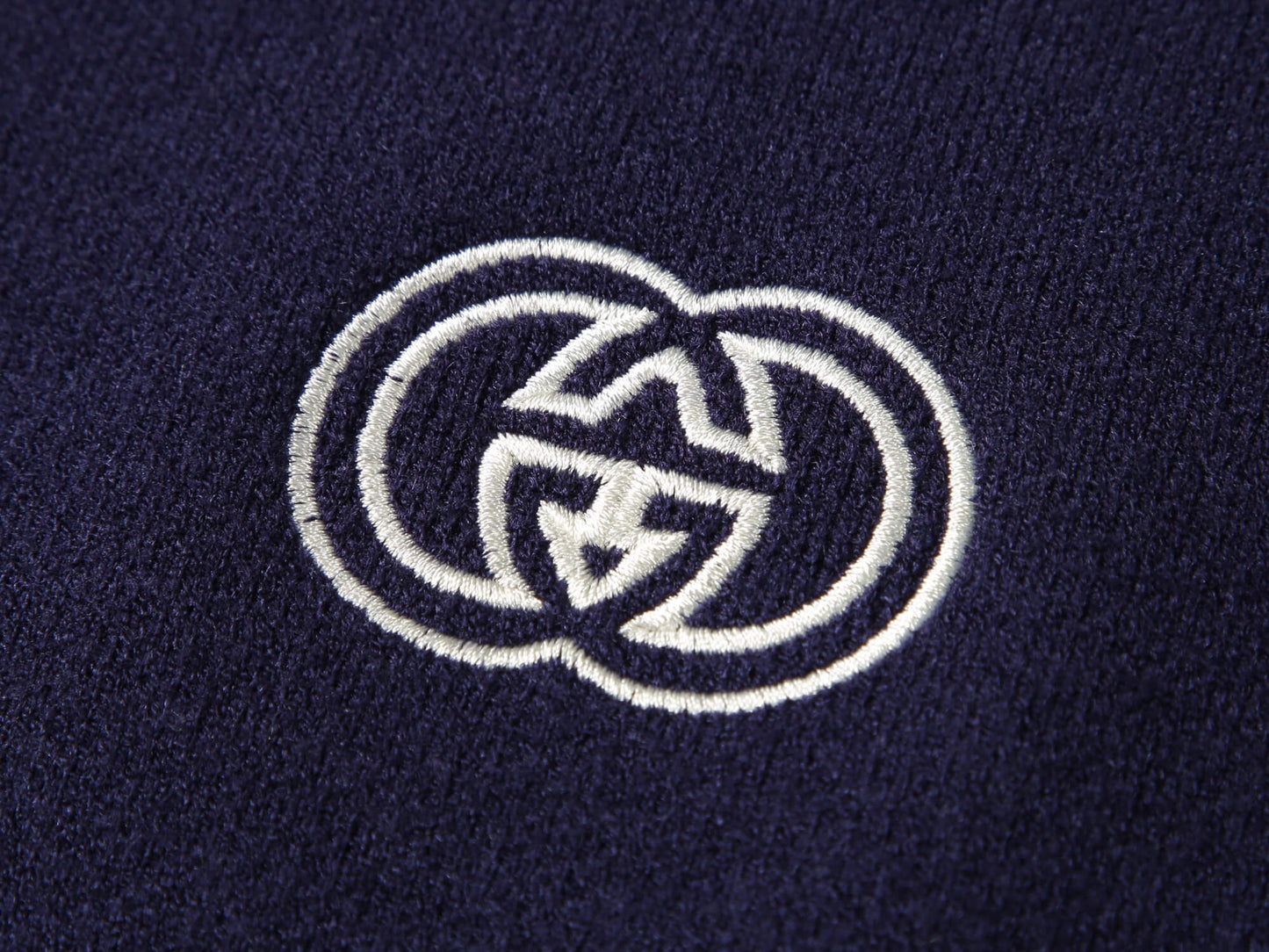 Gucci Interlocking G Navy Blue Wool Sweater