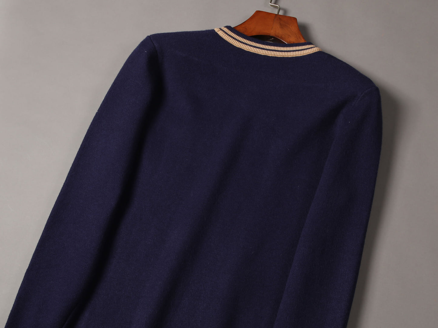 Gucci Interlocking G Navy Blue Wool Sweater