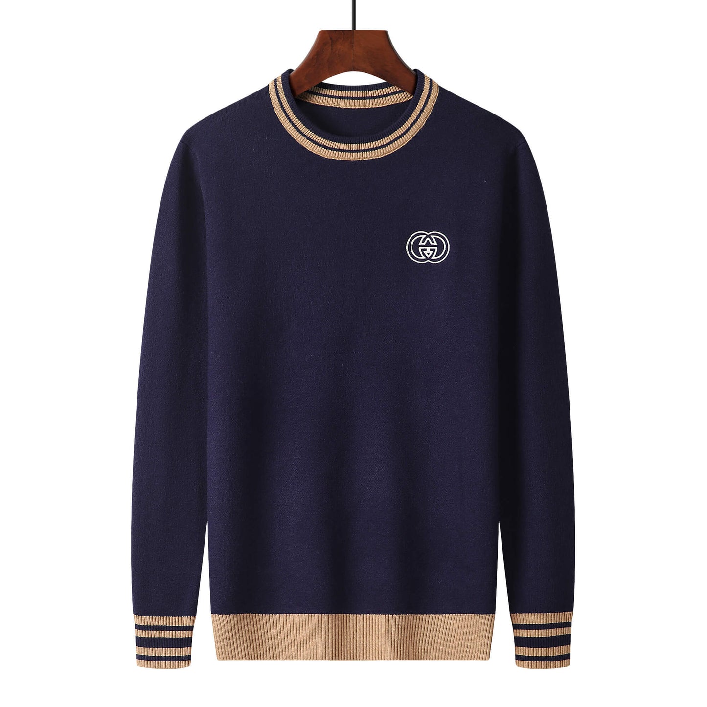 Gucci Interlocking G Navy Blue Wool Sweater