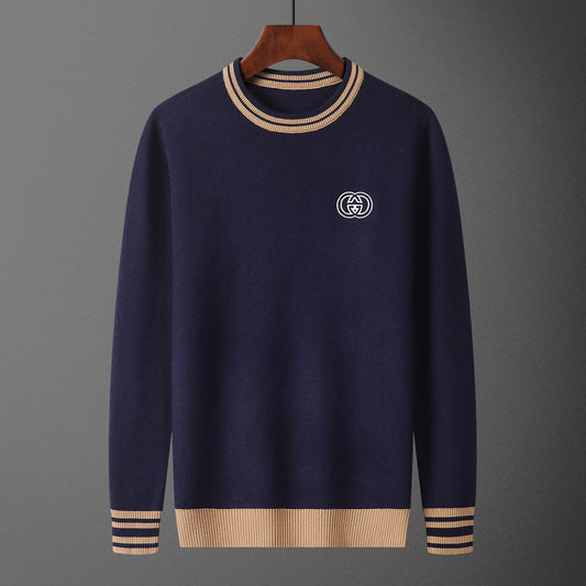 Gucci Interlocking G Navy Blue Wool Sweater