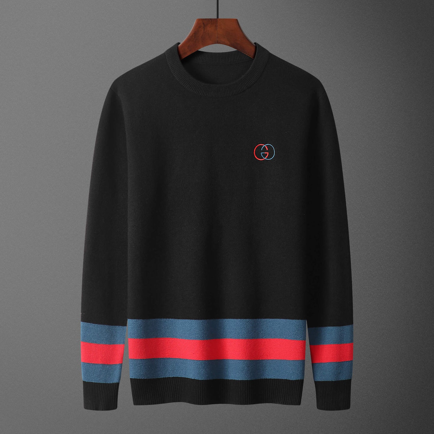 Gucci Web Stripe Black Sweater