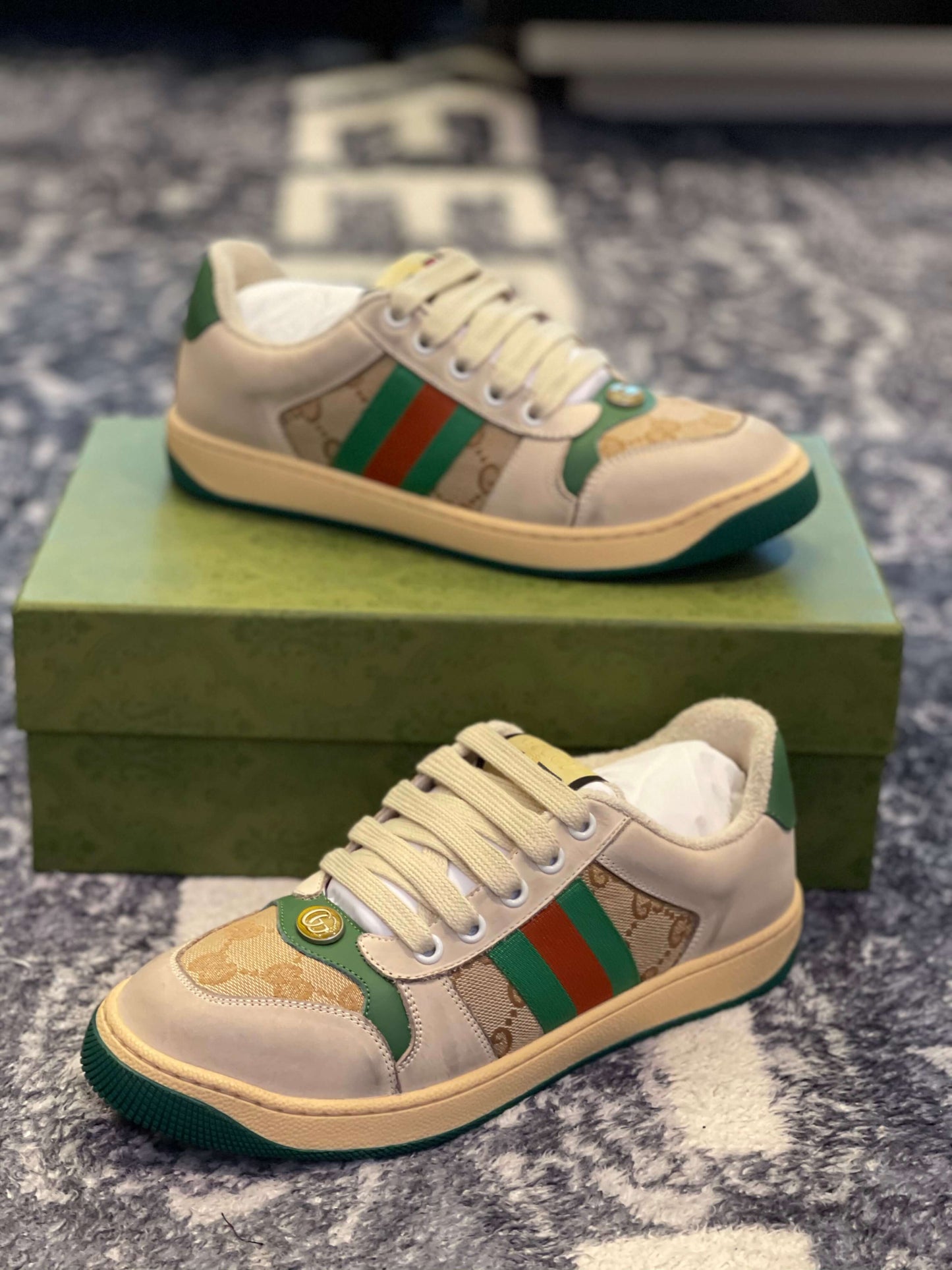 Gucci ‘Screener Trainer’ platform Beige Sneakers