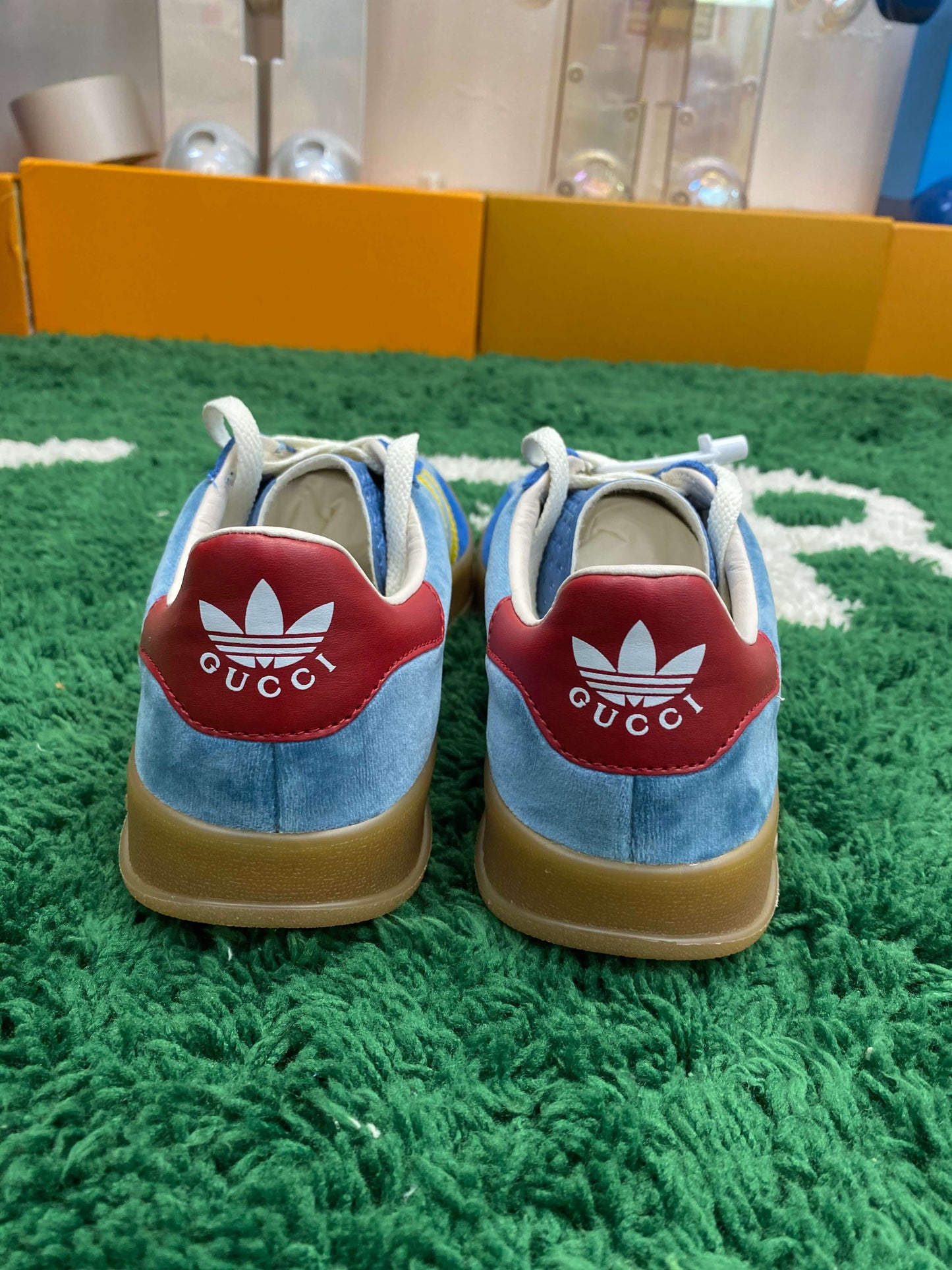 Gucci x Adidas Gazelle Light Blue Suede Sneaker