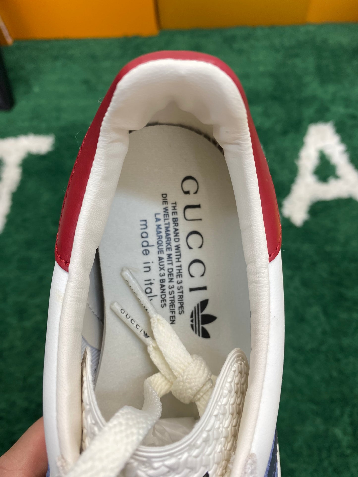 Gucci x Adidas Gazelle Off-white Suede Sneaker