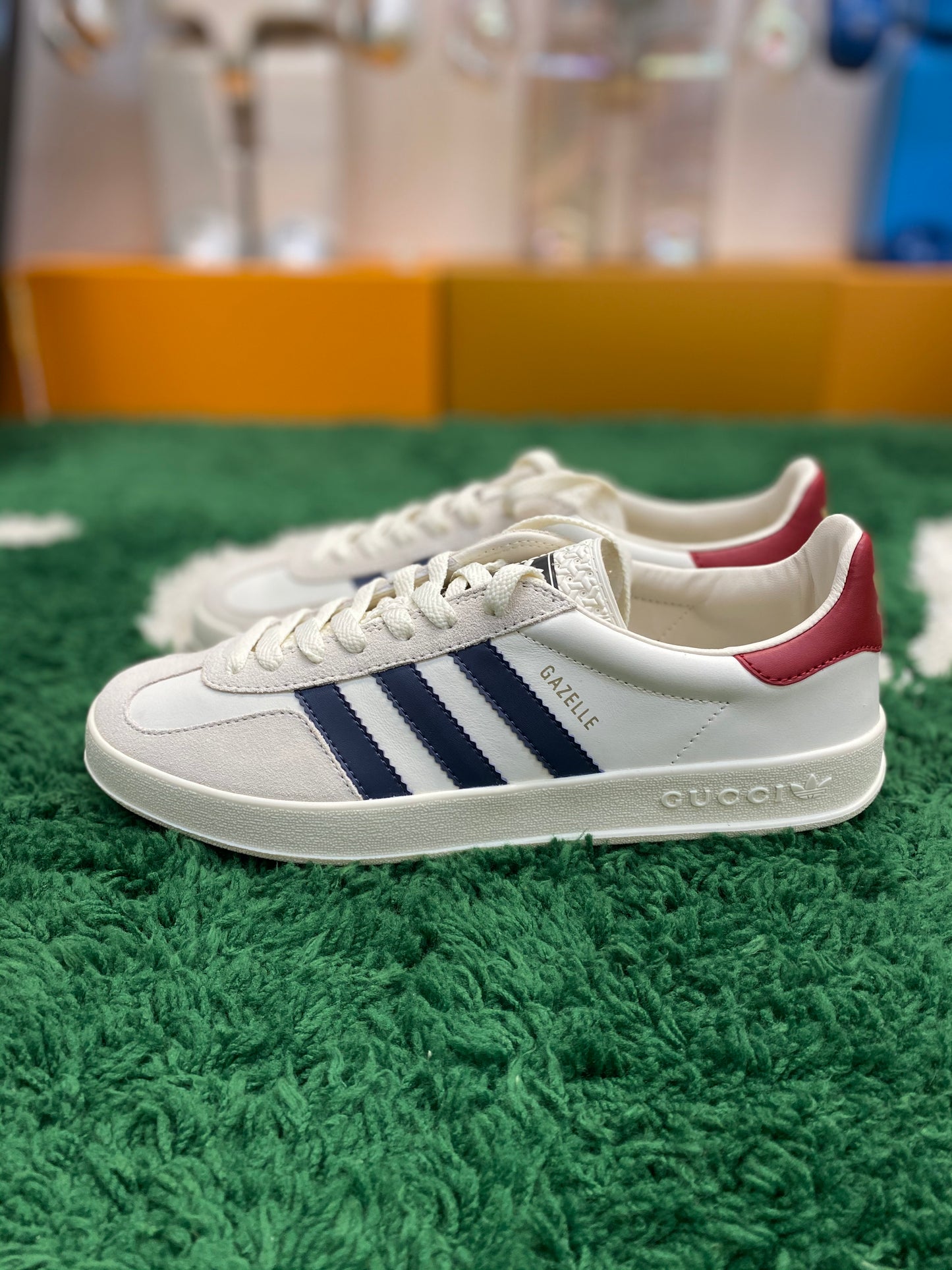 Gucci x Adidas Gazelle Off-white Suede Sneaker