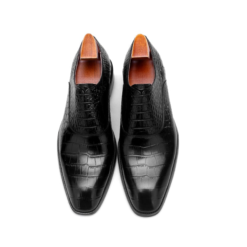 Zapatos oxford negros hechos a mano