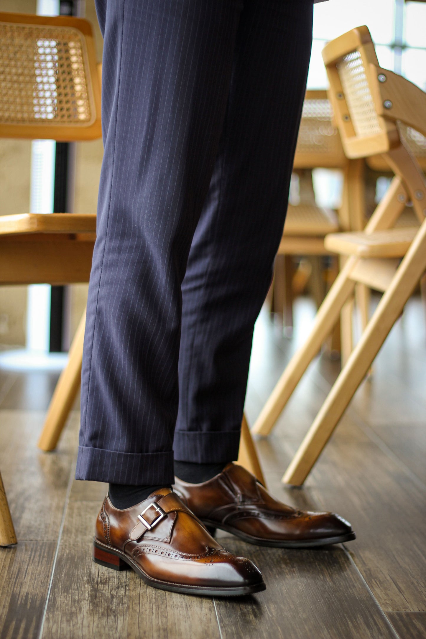 Imperial Patina Monk Straps - Mahogany