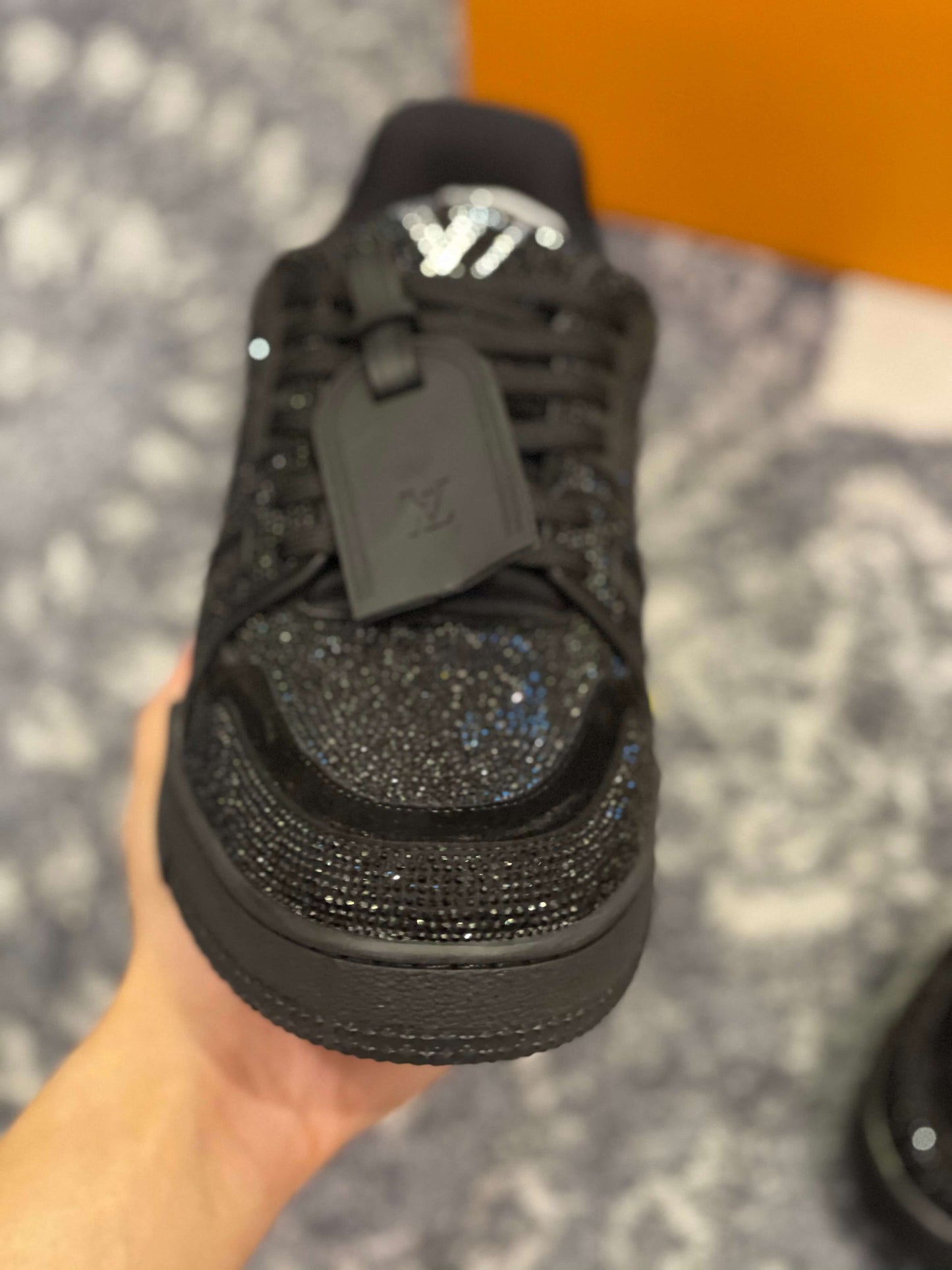 Louis Vuitton LV Trainer Black Glitters Sneaker