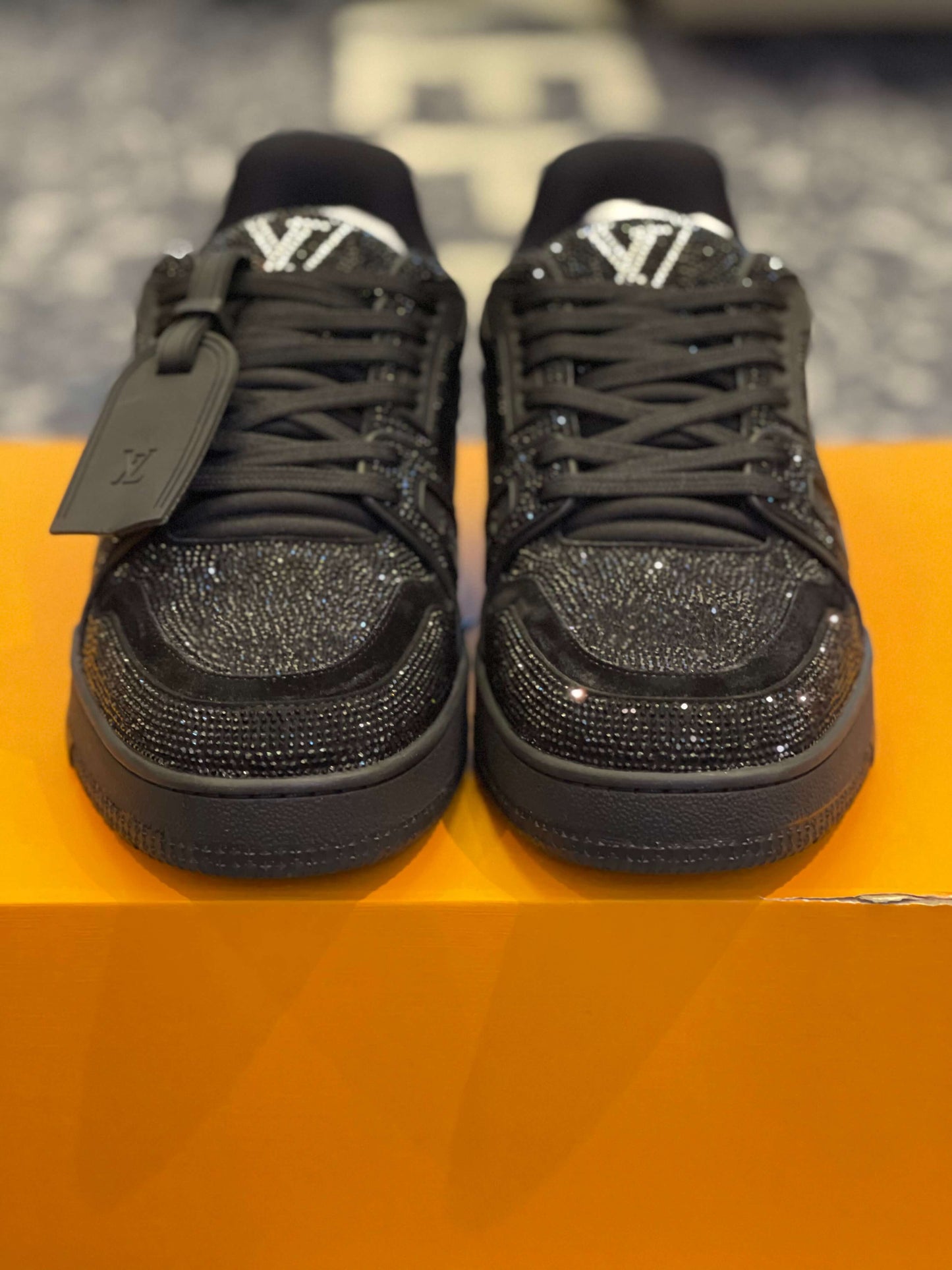 Louis Vuitton LV Trainer Black Glitters Sneaker