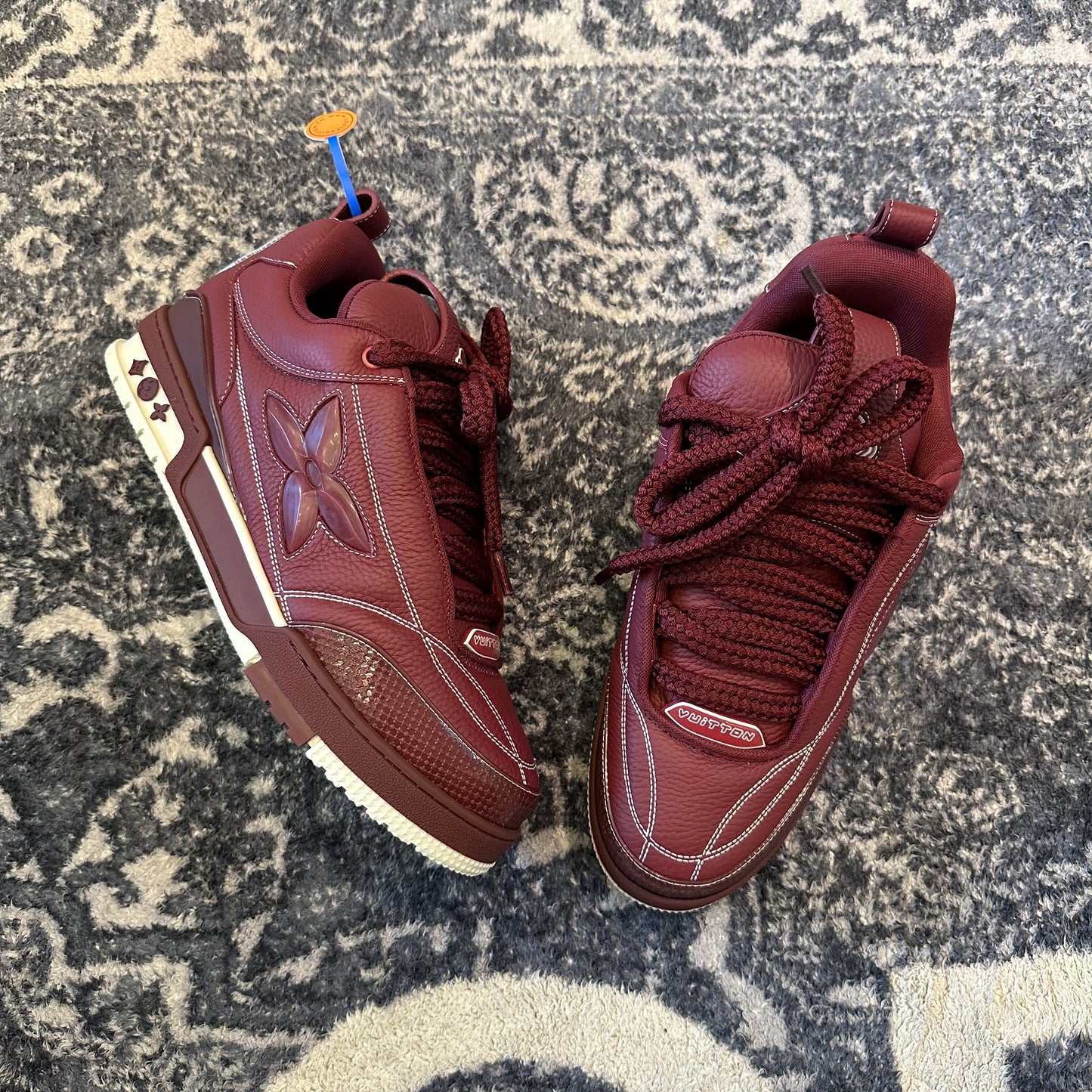 Louis Vuitton LV Trainer Burgundy Skate Sneaker