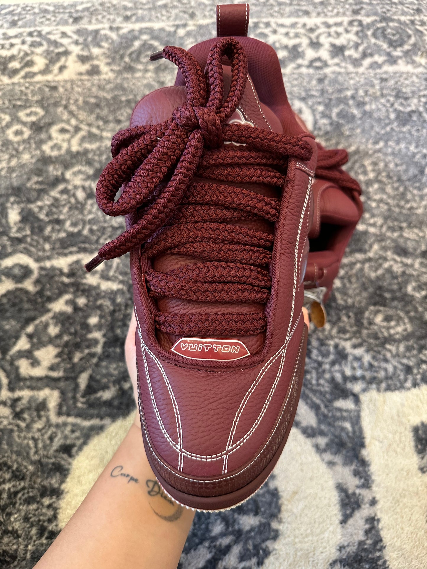 Louis Vuitton LV Trainer Burgundy Skate Sneaker