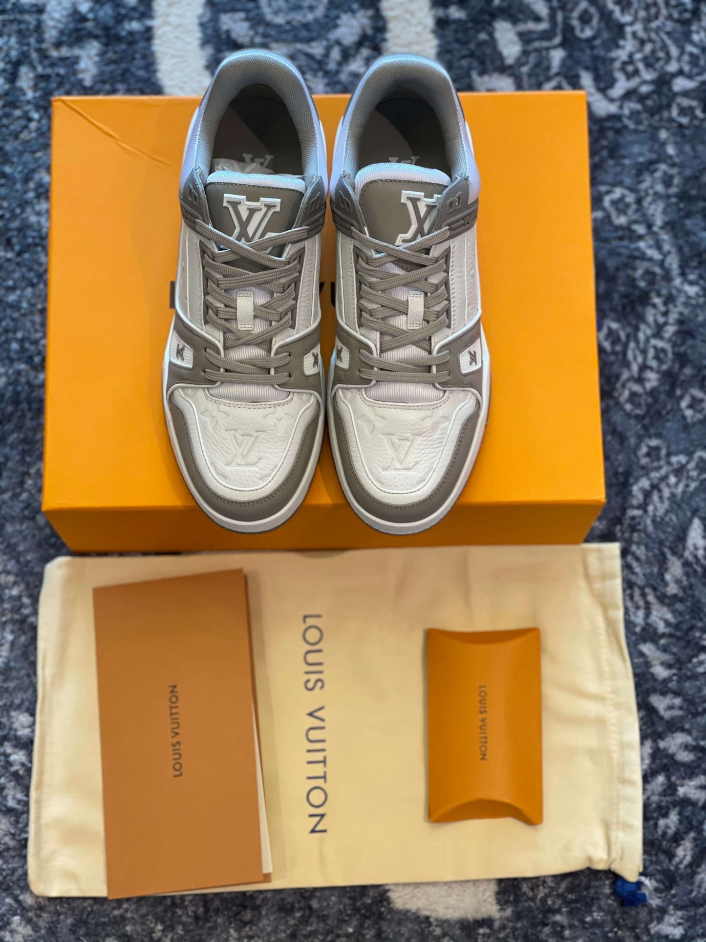 Louis Vuitton LV Trainer Gray White Sneakers