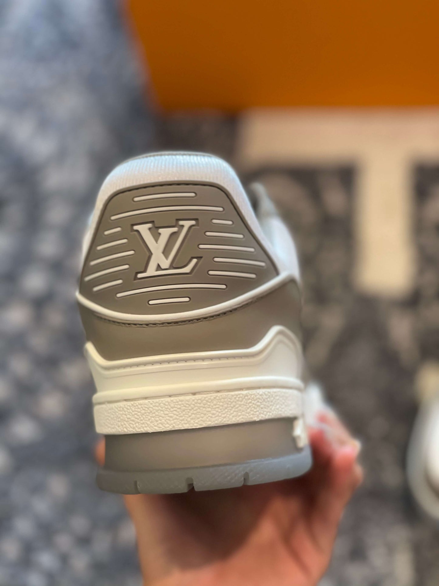 Louis Vuitton LV Trainer Gray White Sneakers