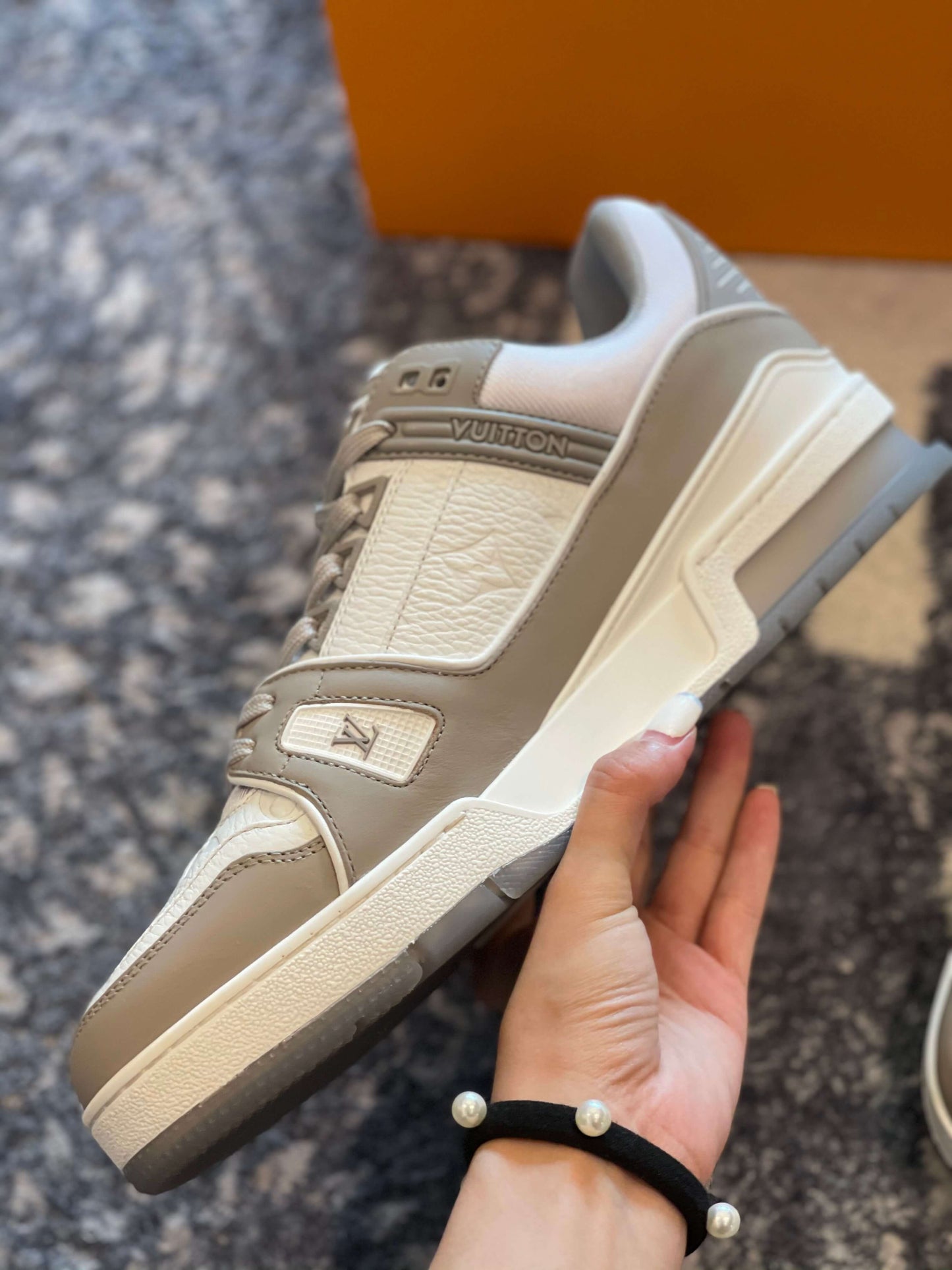 Louis Vuitton LV Trainer Gray White Sneakers