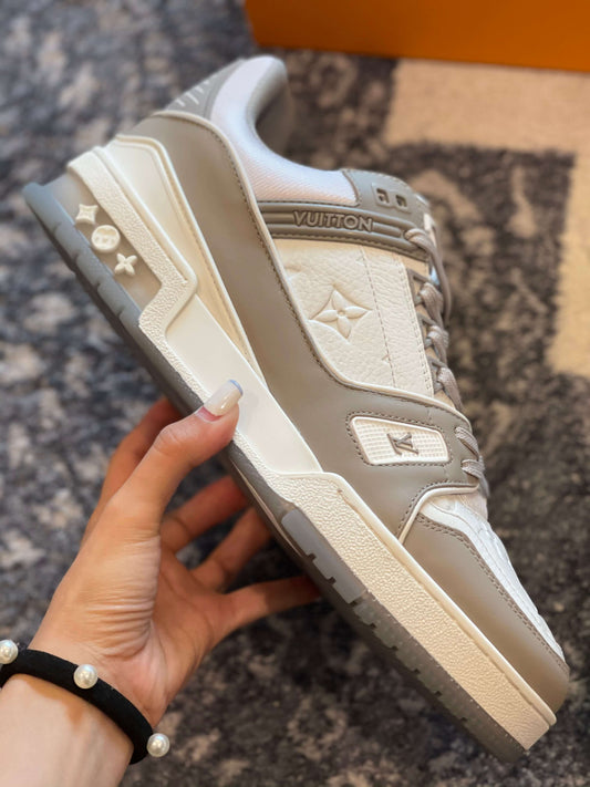 Louis Vuitton LV Trainer Gray White Sneakers