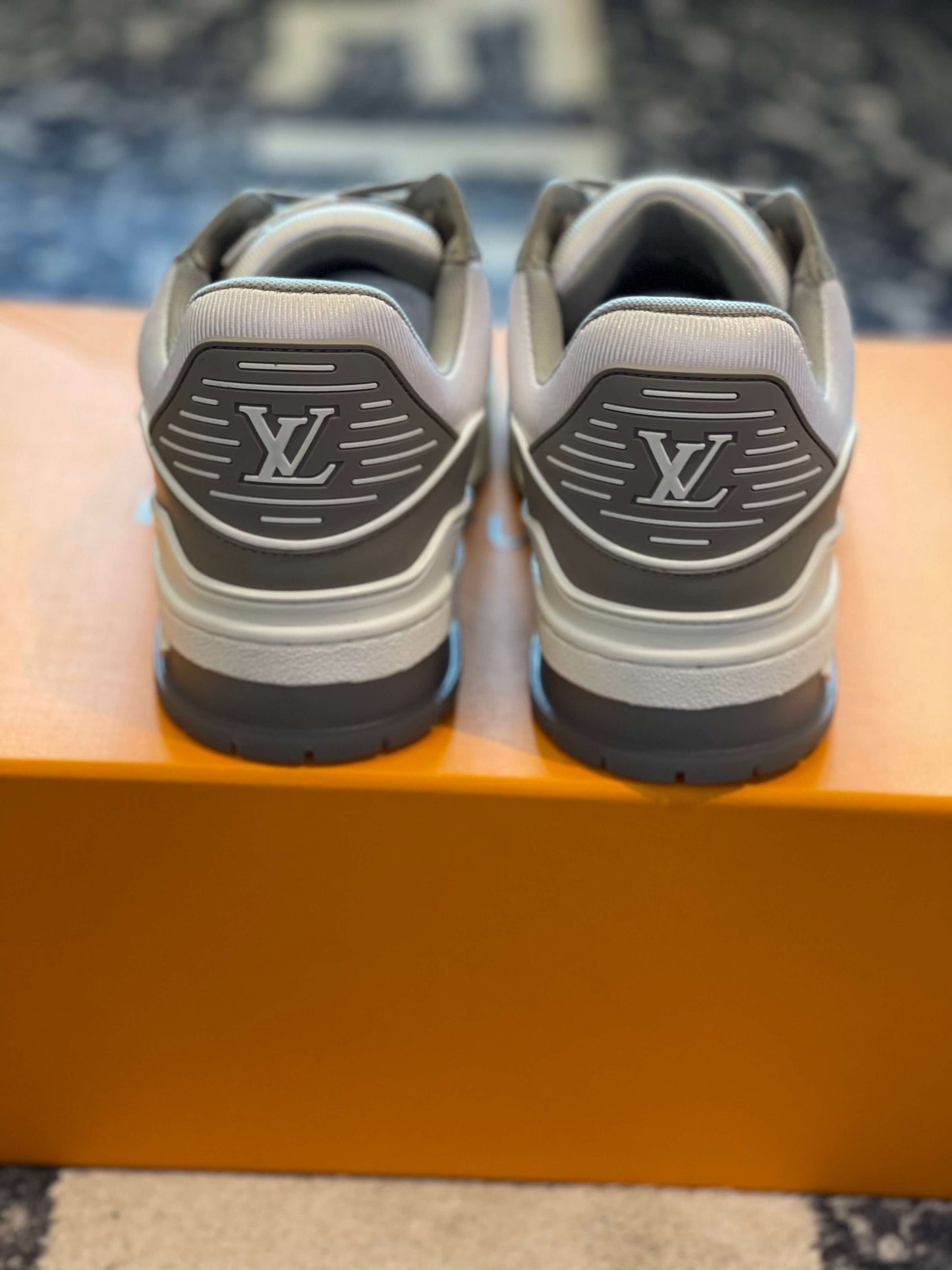 Louis Vuitton LV Trainer Gray White Sneakers