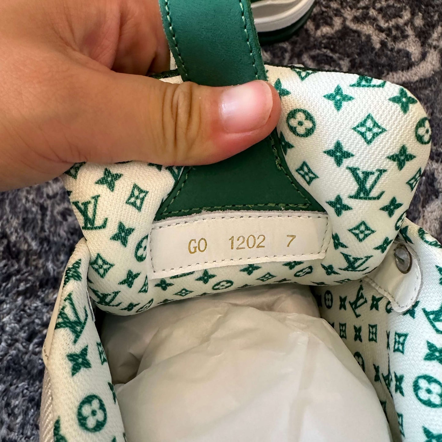 Louis Vuitton LV Trainer Green Skate Sneaker