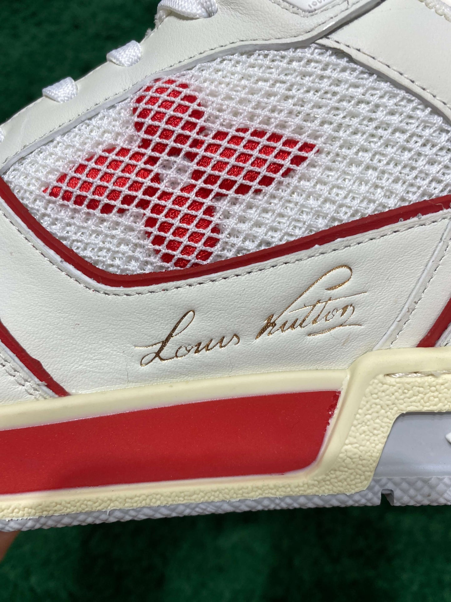 Louis Vuitton LV Trainer Red Mesh Sneaker