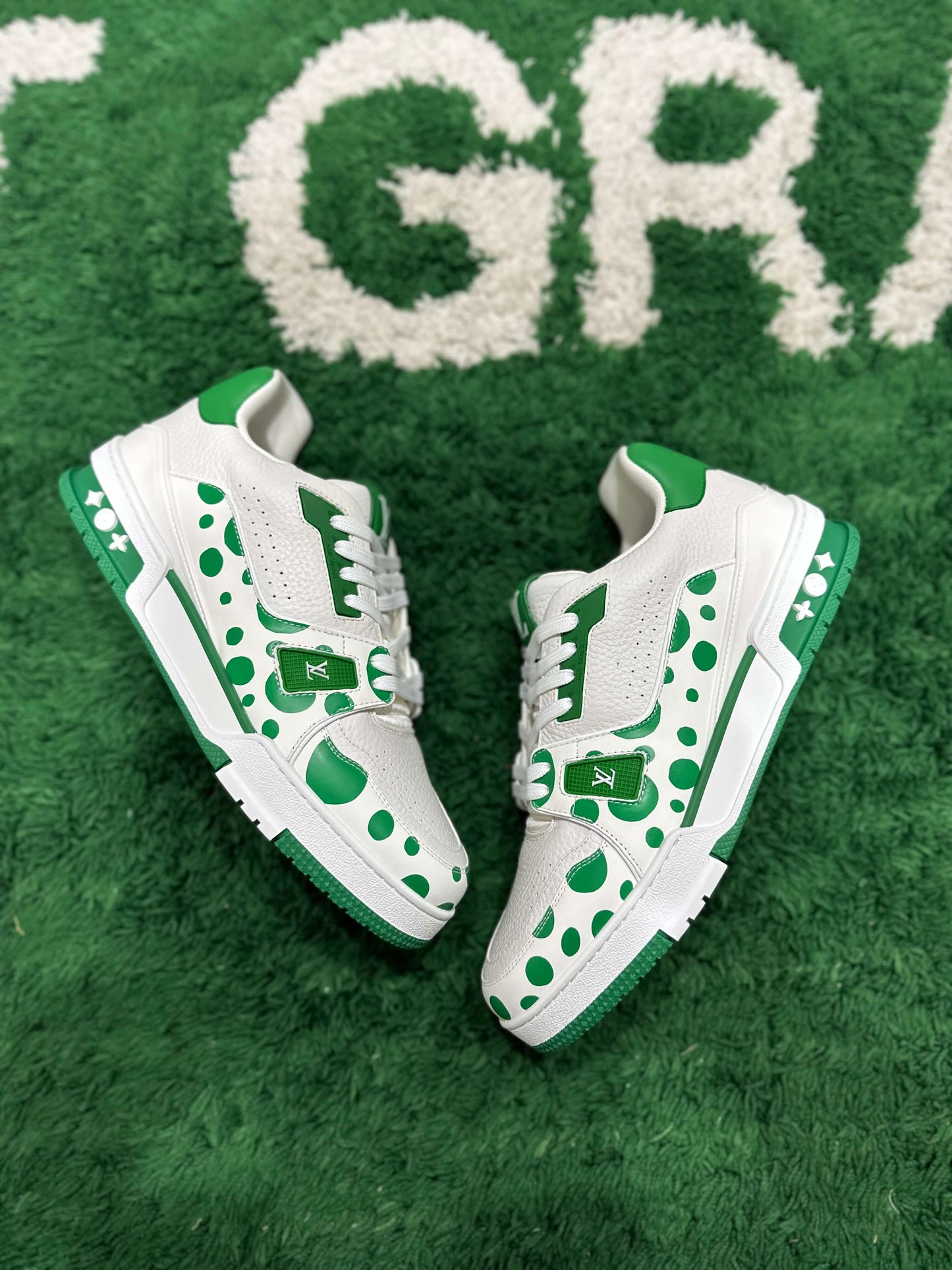 Louis Vuitton LV Trainer Yayoi Kusama Green White