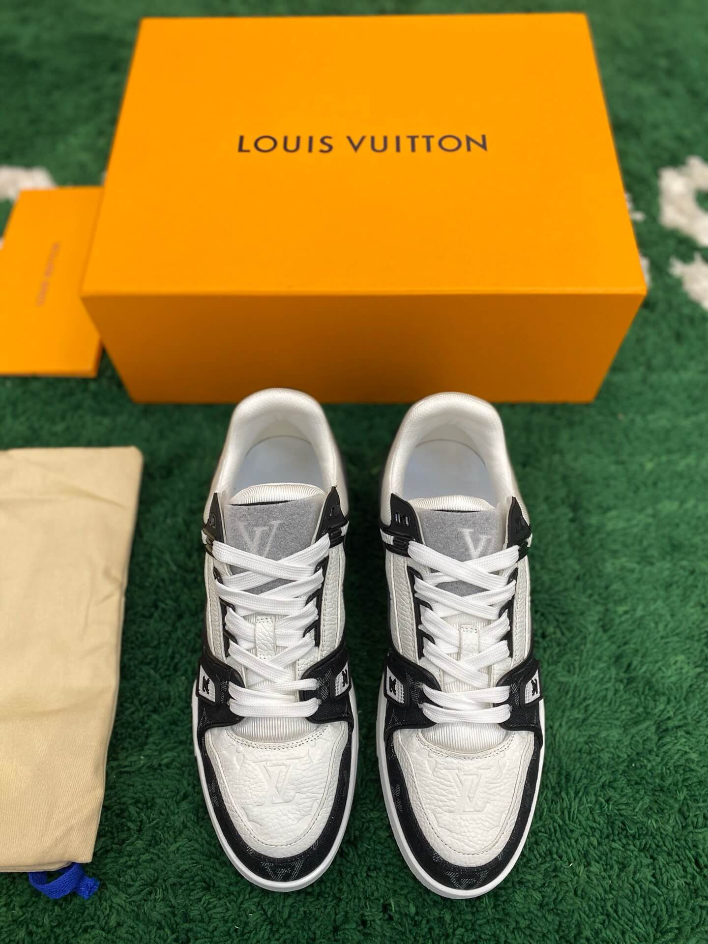 Louis Vuitton Trainer Denim Black White Sneaker