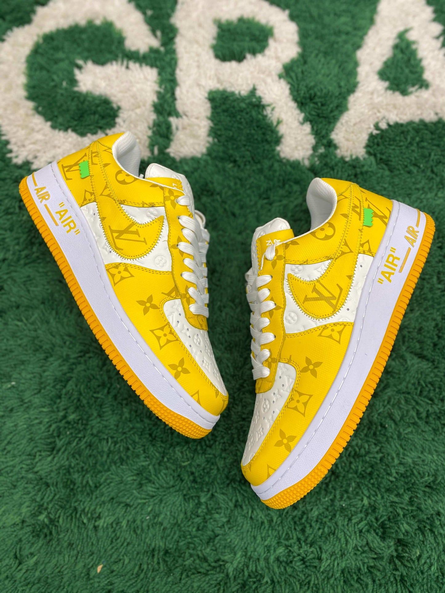 Louis Vuitton x Nike Air Force 1 Yellow Monogram Sneaker