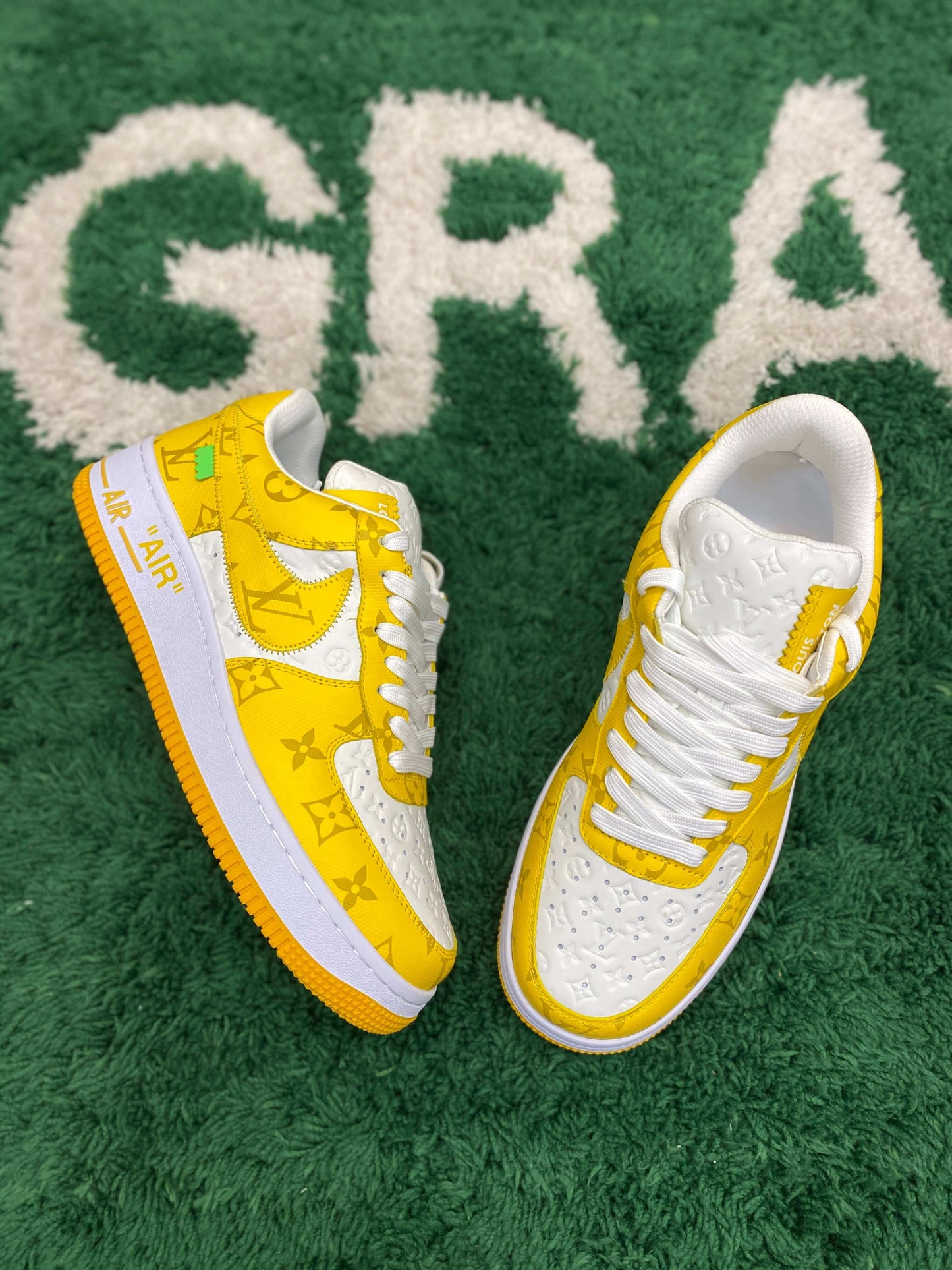 Louis Vuitton x Nike Air Force 1 Yellow Monogram Sneaker