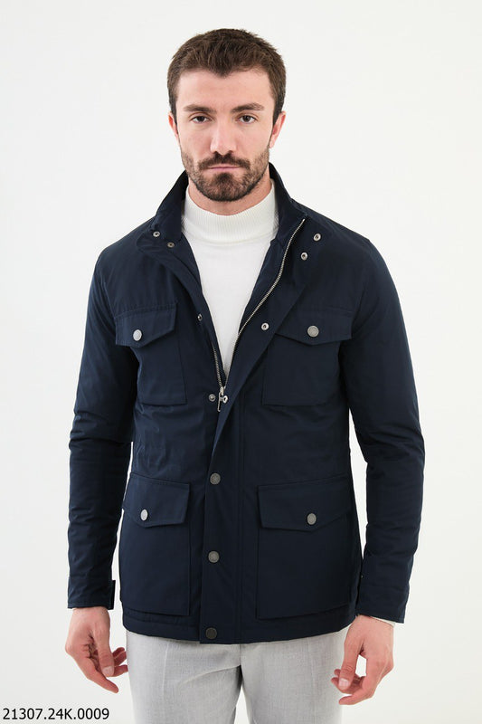 Giacca da campo utility blu navy da uomo