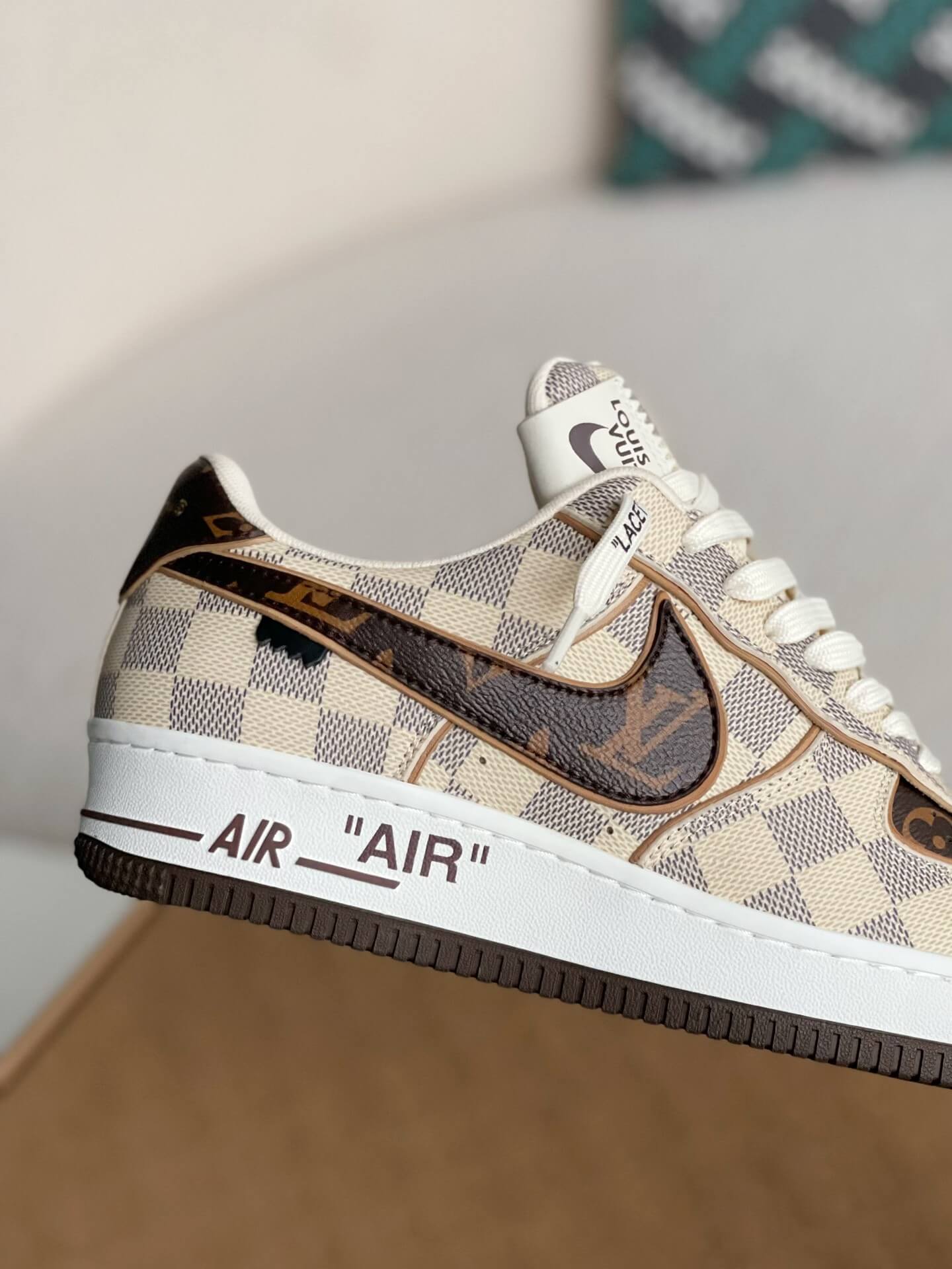 Adidași Nike x Louis Vuitton LV Air Force 1 Damier Canvas