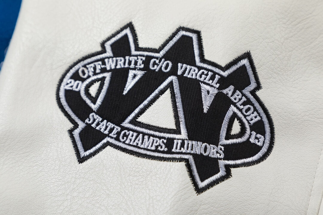 Off-White™ Royal Blue White Varsity Jacket