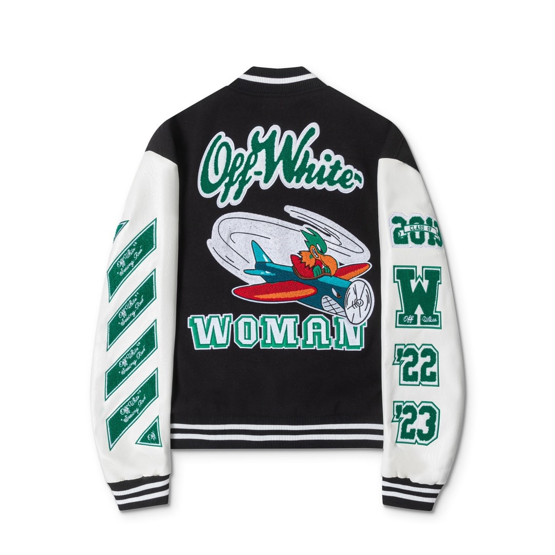 Off-White Embr Patches embroidered Women varsity Jacket