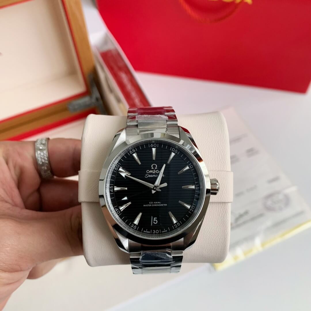 Omega Seamaster Aqua Terra Preto Mostrador Texturizado