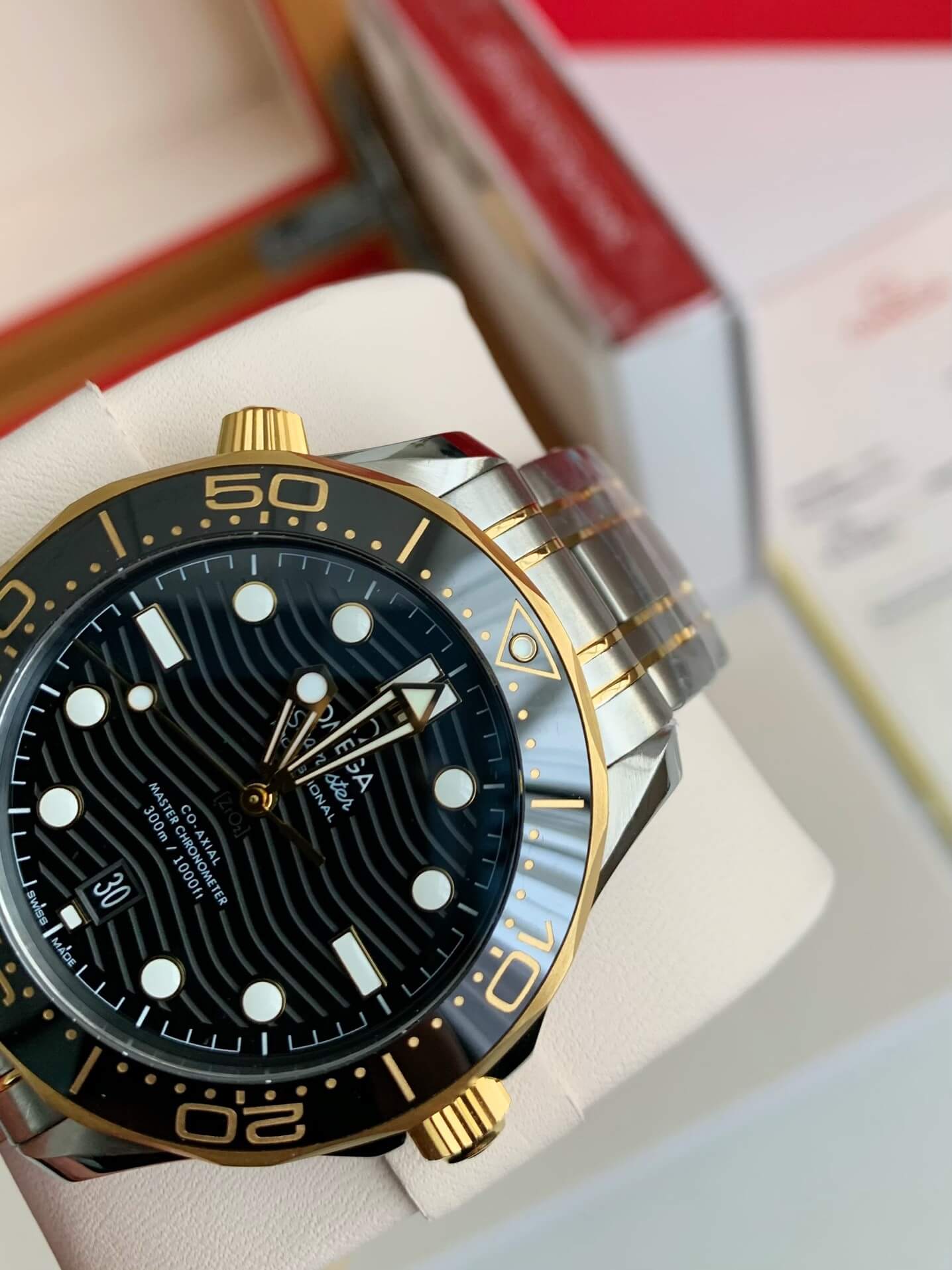 Omega Seamaster Diver 300M Co-Axial Master Chronometer Esfera negra