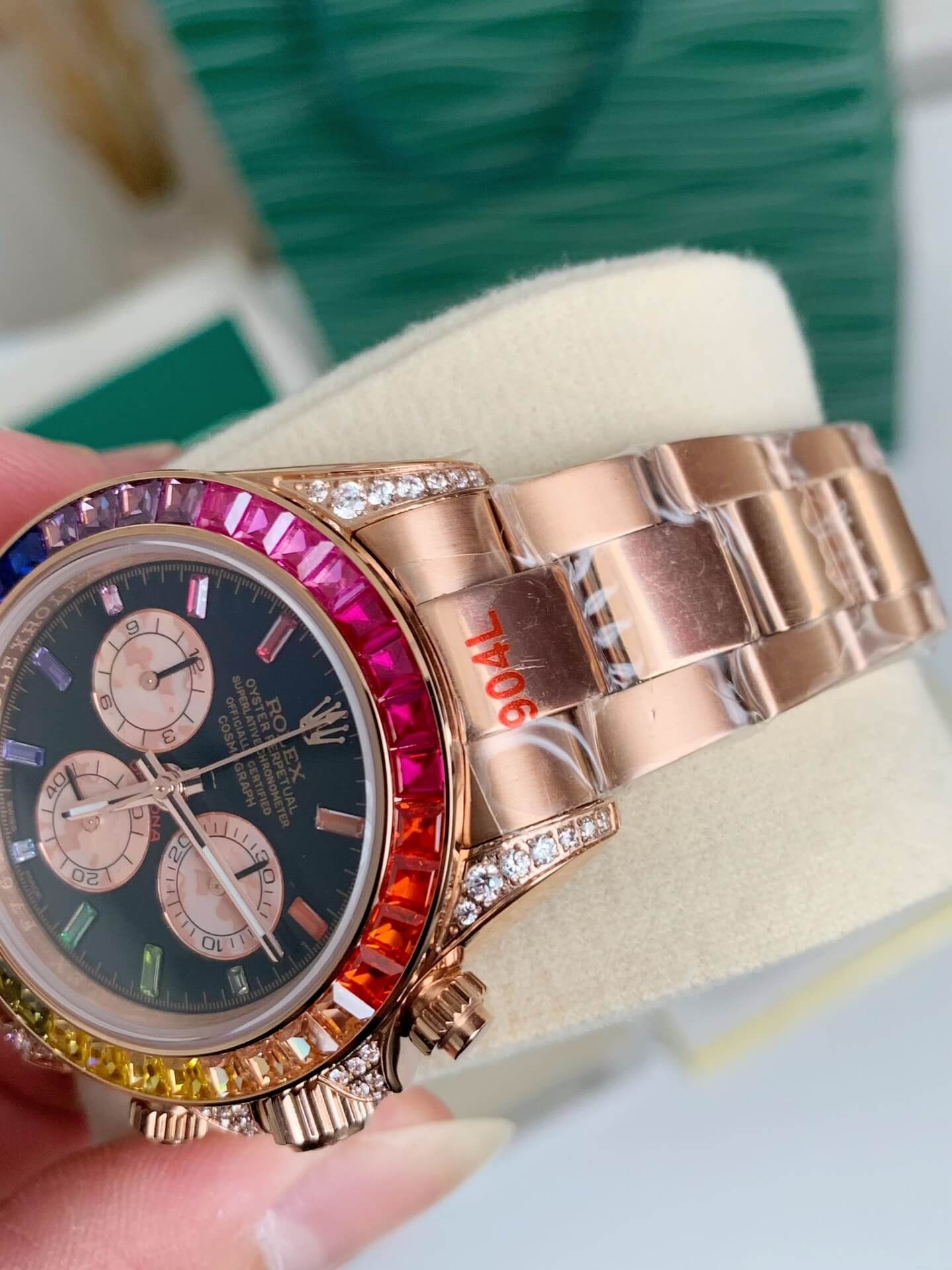 Rolex Daytona "Rainbow" Cosmograph, Everose Oro