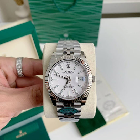 Rolex Oyster Perpetual Datejust 41 Blanc Cadran