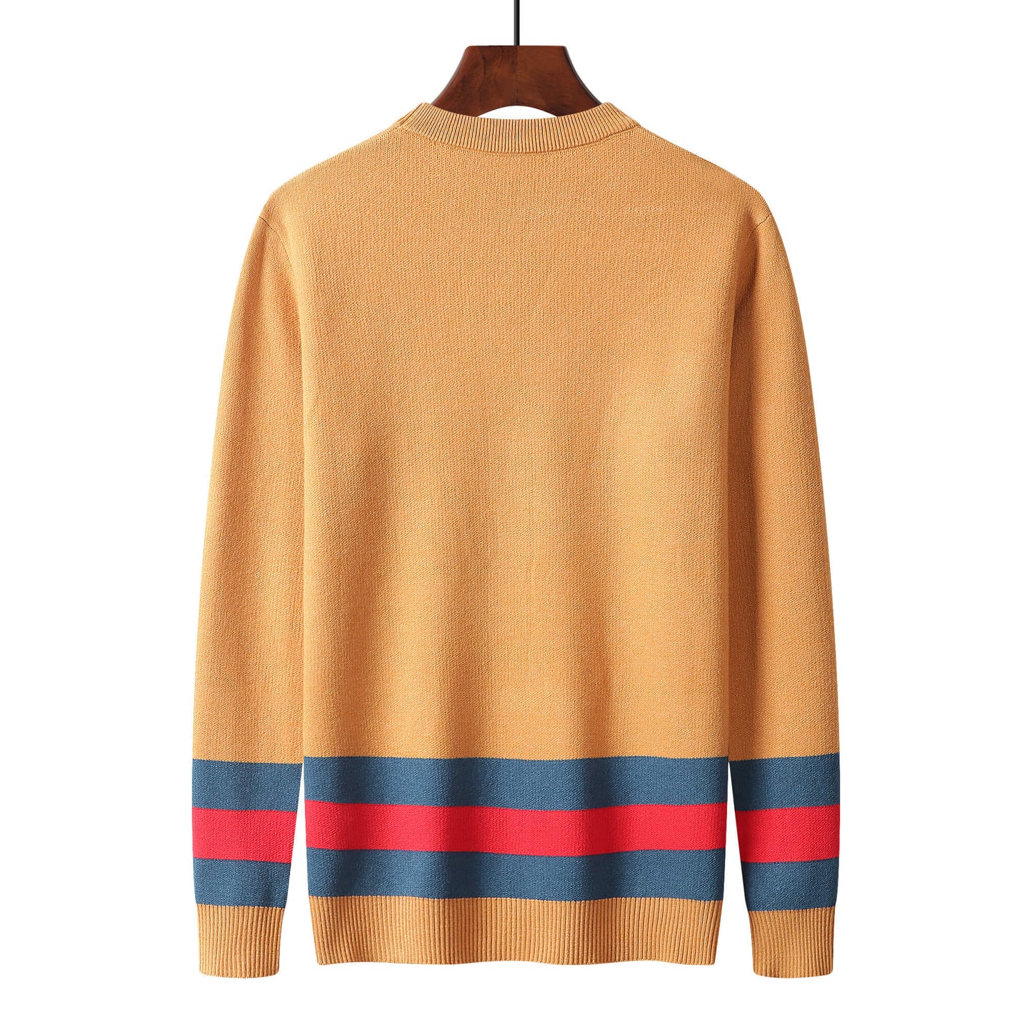 Gucci Web Stripe Yellow Wool Sweater